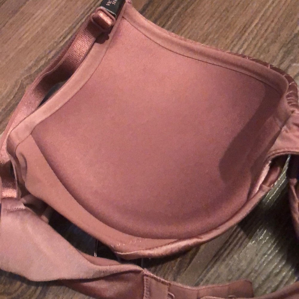 Victorias Secret Bra 32C Push Up Pink Mauve $55 - Picture 6 of 7